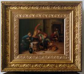 Antique paintings, Flemish around 1800, Restored. Antique paintings, Flemish around 1800, Restored.