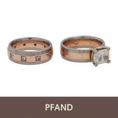 PLAFF AUCTION - Ring with diamond approx. 2.0 ct, yellow gold / WG 18 K. 11, g. 1 row PLAFF AUCTION - Ring with diamond approx. 2.0 ct, yellow gold / WG 18 K. 11, g. 1 row