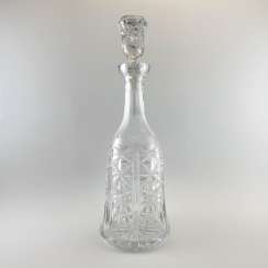 Antique carafe, decanter, bottle, England, Crystal, late 19th and early 20th century, handmade Antique carafe, decanter, bottle, England, Crystal, late 19th and early 20th century, handmade