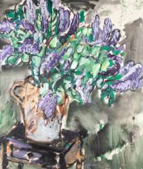 NORBERT FRITSCH 1952 Berlin still life with flowers in a brown jug NORBERT FRITSCH 1952 Berlin still life with flowers in a brown jug