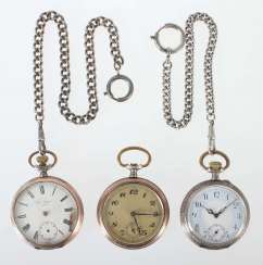 Drei Taschenuhren Um 1900 Drei Taschenuhren Um 1900