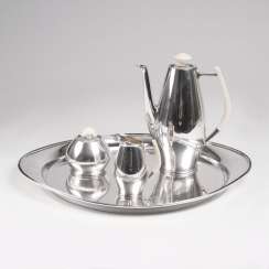 Designer coffee service on tray Designer coffee service on tray