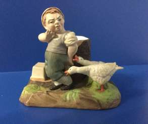 The boy with the geese (fireplace matches), Gardner The boy with the geese (fireplace matches), Gardner