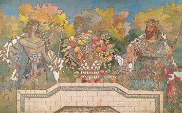 Allegorical Scene, signed, insribed Allegorical Scene, signed, insribed
