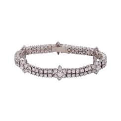 Bracelet with brilliant-cut diamonds, together approx. 6,9 ct, Bracelet with brilliant-cut diamonds, together approx. 6,9 ct,