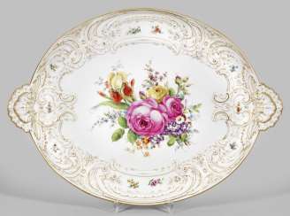 Large ceremonial tray with floral decor Large ceremonial tray with floral decor