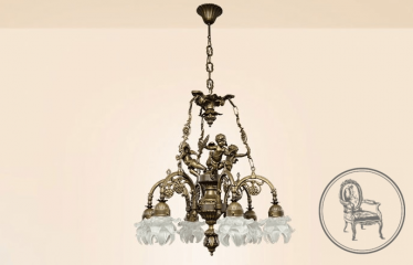 Vintage chandelier XX century Vintage chandelier XX century