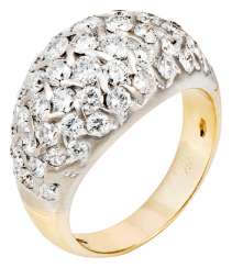 Ball ring with brilliant-cut diamonds Ball ring with brilliant-cut diamonds