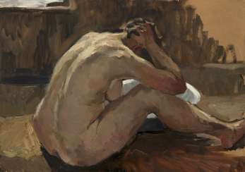 STOZHAROV, VLADIMIR (1926-1973) Woman Washing Her Hair , dated STOZHAROV, VLADIMIR (1926-1973) Woman Washing Her Hair , dated