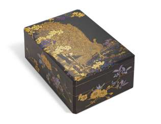 A TWO-TIERED SOMADA WRITING BOX (SUZURIBAKO) A TWO-TIERED SOMADA WRITING BOX (SUZURIBAKO)