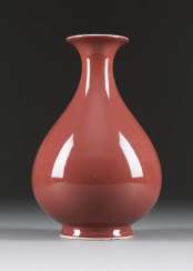 VASE WITH OX BLOOD GLAZE VASE WITH OX BLOOD GLAZE