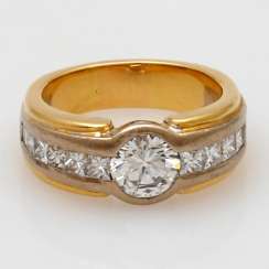 Damenring Gelbgold/WG 18 K Damenring Gelbgold/WG 18 K