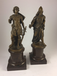 A pair of statues of the late.XIX art. A pair of statues of the late.XIX art.