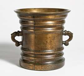 Large mortar with dolphin handles Large mortar with dolphin handles
