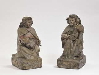 A Pair of angels making music, France (?), 1500 A Pair of angels making music, France (?), 1500