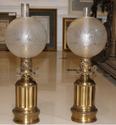 Lamps pair, Europe the late. XIX — early XX century. Lamps pair, Europe the late. XIX — early XX century.