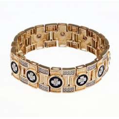 Bracelet with diamonds and black enamel Bracelet with diamonds and black enamel