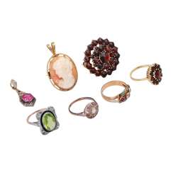 Set of 3 rings in yellow 14K gold and Set of 3 rings in yellow 14K gold and