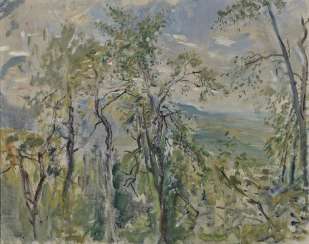 Max Slevogt - Forest landscape near Neukastel, treetops. 1921 Max Slevogt - Forest landscape near Neukastel, treetops. 1921