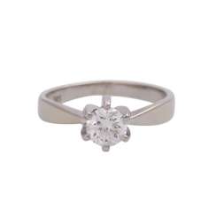 Solitaire ring with brilliant approx. 0,65 ct, LGW (I)/VVS, Solitaire ring with brilliant approx. 0,65 ct, LGW (I)/VVS,