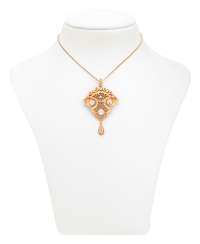 Art Nouveau diamond pendant on a chain Art Nouveau diamond pendant on a chain