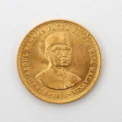 Malaysia /Gold - 100 Ringit 1971, Abdul Rahman Putra, ss., 17,11g Gold fein, Malaysia /Gold - 100 Ringit 1971, Abdul Rahman Putra, ss., 17,11g Gold fein,