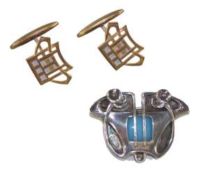 Jugendstil Silberbrosche Jugendstil Silberbrosche