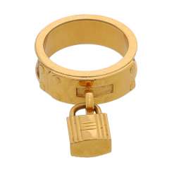 HERMES Tuchring mit Kelly Lock Charm HERMES Tuchring mit Kelly Lock Charm