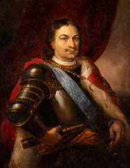 NIKOLAJ PETROWITSCH BOGDANOW- BELSKIJ 1868 Schitiki / Russia - 1945 Berlin (attributed to) Portrait of the Tsar Peter the Great Oil on canvas NIKOLAJ PETROWITSCH BOGDANOW- BELSKIJ 1868 Schitiki / Russia - 1945 Berlin (attributed to) Portrait of the Tsar Peter the Great Oil on canvas