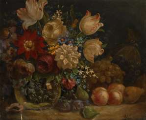 Anonymous: still life with flowers from around 1800. Anonymous: still life with flowers from around 1800.
