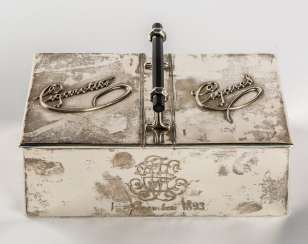 LARGE CIGARETTE AND CIGAR BOX WITH MONOGRAM AND DATE 1 NOVEMBER 1893 LARGE CIGARETTE AND CIGAR BOX WITH MONOGRAM AND DATE 1 NOVEMBER 1893