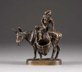 JEVGENIJ ALEXANDROWTISCH LANCERAY 1848 Morshansk - 1886 Kharkiv NEAPOLITAN DONKEY RIDER around 1900 bronze JEVGENIJ ALEXANDROWTISCH LANCERAY 1848 Morshansk - 1886 Kharkiv NEAPOLITAN DONKEY RIDER around 1900 bronze