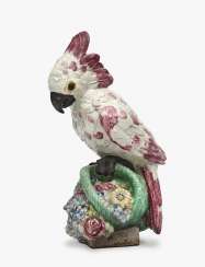 Cockatoo with flower basket Nymphenburg, around 1910/20, designed by Josef Wackerle in 1909 Cockatoo with flower basket Nymphenburg, around 1910/20, designed by Josef Wackerle in 1909
