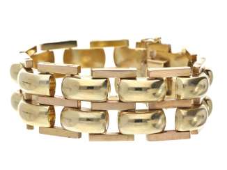 Bracelet: heavy and wide gold wrought band from the 50s Bracelet: heavy and wide gold wrought band from the 50s