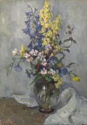 KRYLOV, PORFIRY (1902-1990) Wildflowers , signed and dated 1962, also further signed, titled in Cyrillic and dated on the reverse. KRYLOV, PORFIRY (1902-1990) Wildflowers , signed and dated 1962, also further signed, titled in Cyrillic and dated on the reverse.