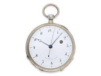 Pocket watch: technically highly interesting and very rare pocket watch with double-wheel duplex escapement and jumping Central second, Jean Renaud et Robert Brandt, CA. 1800 Pocket watch: technically highly interesting and very rare pocket watch with double-wheel duplex escapement and jumping Central second, Jean Renaud et Robert Brandt, CA. 1800
