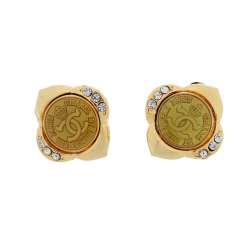 CHANEL VINTAGE costume jewelry clip-on earrings CHANEL VINTAGE costume jewelry clip-on earrings