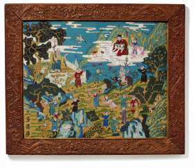 SIGNIFICANT CLOISONNÉPLATTE WITH SYMBOLS FOR HAPPINESS AND LONG LIFE SIGNIFICANT CLOISONNÉPLATTE WITH SYMBOLS FOR HAPPINESS AND LONG LIFE