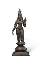 A BRONZE FIGURE OF BHU DEVI A BRONZE FIGURE OF BHU DEVI