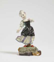 A girl with a billowing dress A girl with a billowing dress