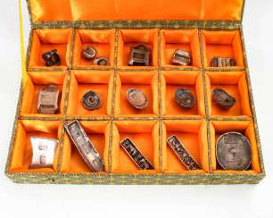 Collection of 16 Asian silver Barre Collection of 16 Asian silver Barre