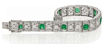 EMERALD AND DIAMOND BRACELET EMERALD AND DIAMOND BRACELET