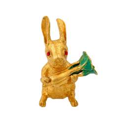 Decorative bunny made of fine gold, Decorative bunny made of fine gold,