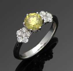 Hochfeiner Fancy-Vivid-Yellow-Brillantring Hochfeiner Fancy-Vivid-Yellow-Brillantring