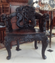 Armchair with dragons , China ser.XX century. Armchair with dragons , China ser.XX century.