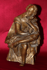 A bronze statue of A bronze statue of