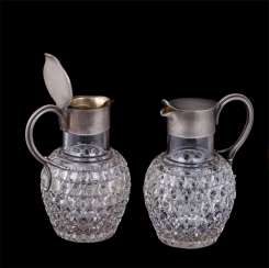 Faberge silver pair of decanters Faberge silver pair of decanters