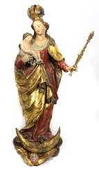 Rococo Crescent moon Madonna to 1750 Rococo Crescent moon Madonna to 1750