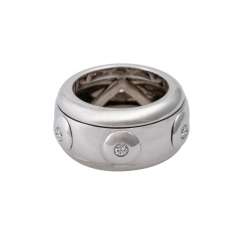 Rotating ring with diamonds, totaling approx. 0.4 ct, Rotating ring with diamonds, totaling approx. 0.4 ct,