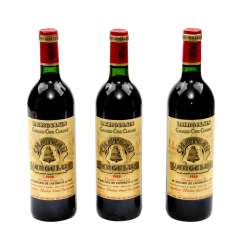 3 Flaschen CHATEAU ANGELUS St. Emilion Grand Cru 1988 3 Flaschen CHATEAU ANGELUS St. Emilion Grand Cru 1988